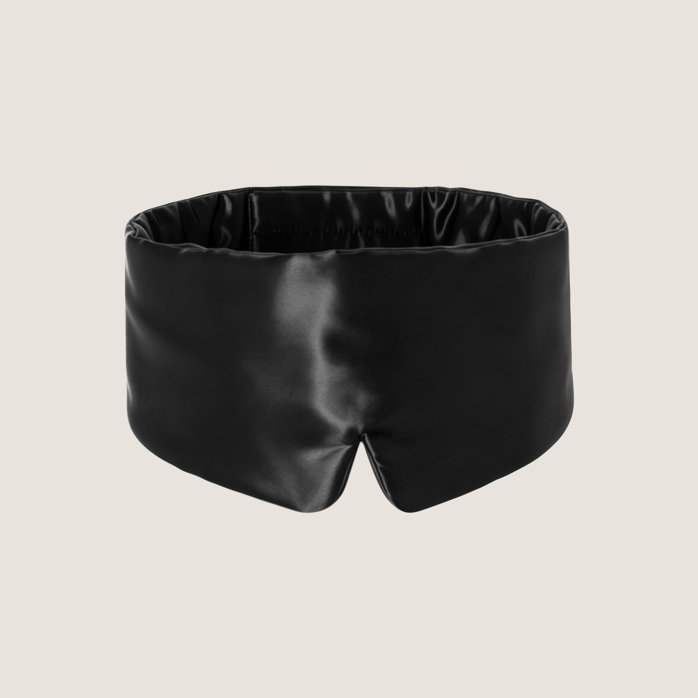 Maschera per dormire oversize in seta di gelso nera