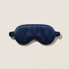 Maschera per dormire 3D in seta di gelso blu da 19 momme