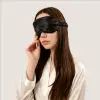 Maschera per dormire in seta di gelso nera 19 momme