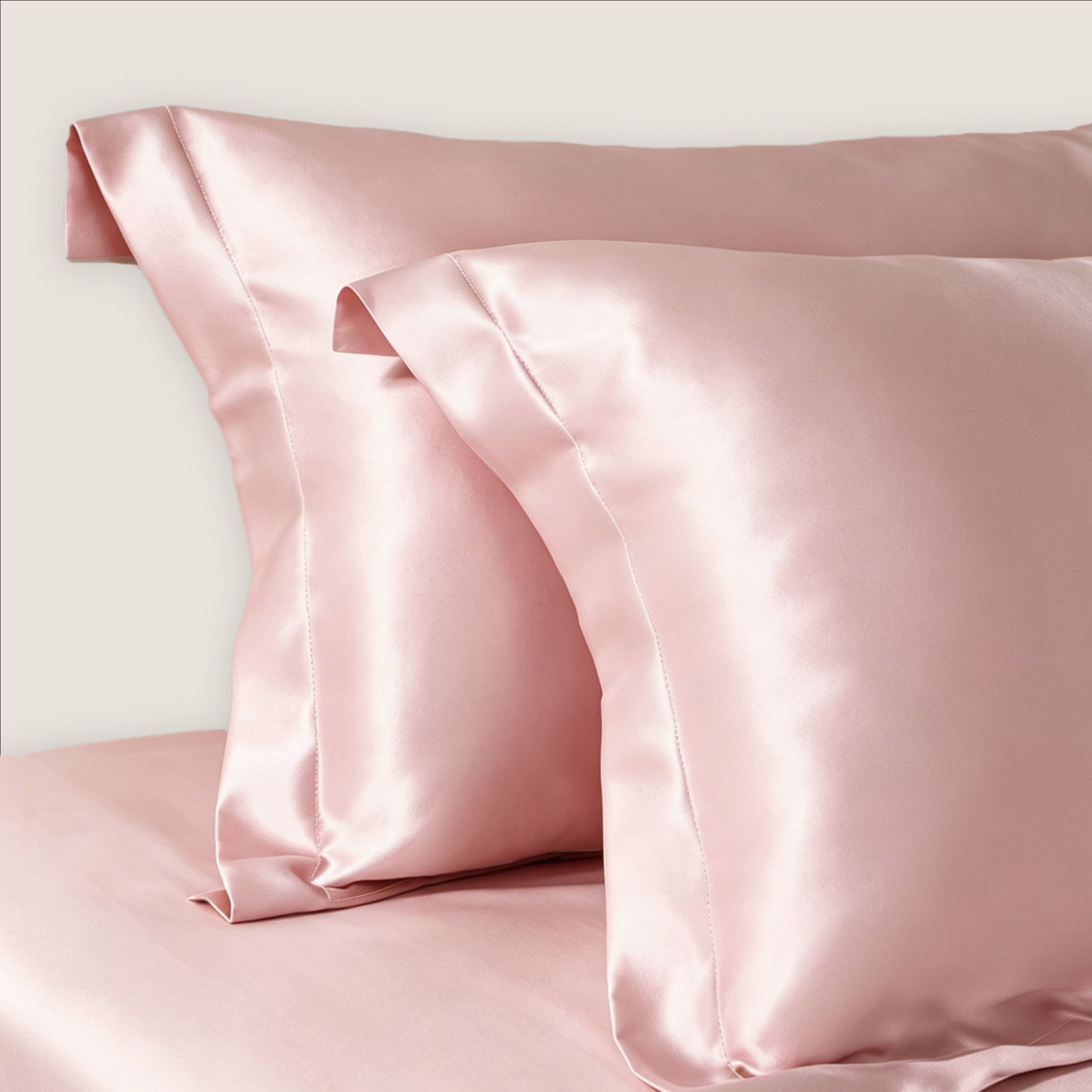 Roze zijden kussenslopen met envelopsluiting
