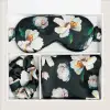 Midnight Blossom cadeauset met oogmasker, slaapmuts en scrunchie van moerbeizijde Grade 6A