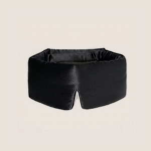 Antifaz de seda de 19 momme con peso, vista frontal
