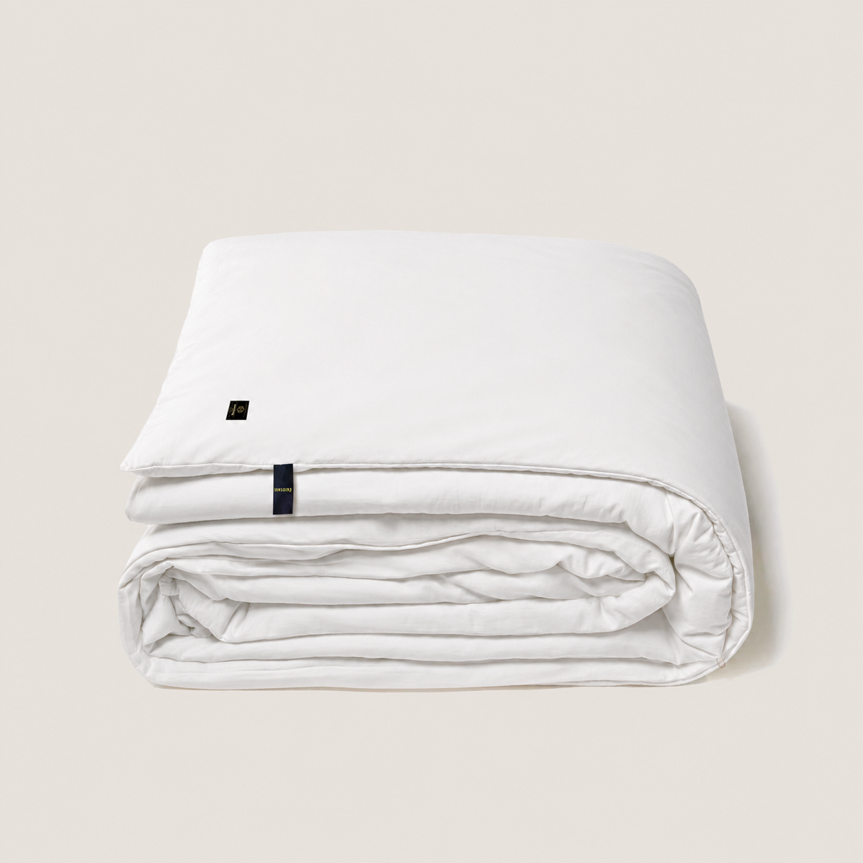 Couette en soie de mûrier ivoire, pliée