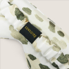 Set met oogmasker en scrunchie van moerbeizijde met luipaardprint, met logo