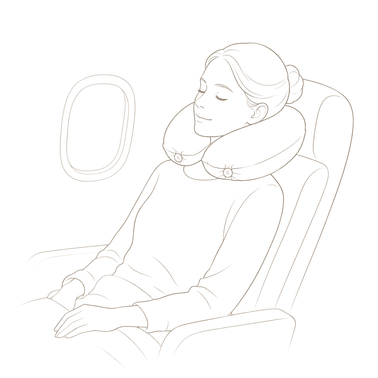 Symbol für ein U-förmiges Reisekissen