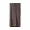 Manta de cashmere de ochos marrón chocolate mostrada en toda su longitud